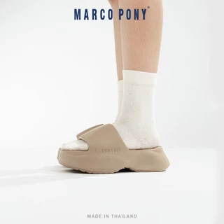 Marco pony รองเท้าแตะผู้หญิง รองเท้าแบบสวม พื้นหนา กันลื่น ทนต่อการสึกหรอ รองเท้าแบบสวมส้นตึก MH9022