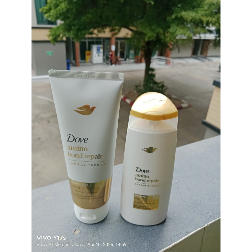 New lot 🎯 🕊️ Dove amino bond repair Damage Therapy Shampoo/Conditioner ขนาด 110 ml