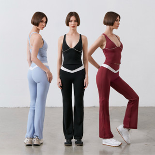 MYRA V-Flare Leggings - กางเกงเลกกิ้งขาม้าออกกำลังกายผู้หญิง…