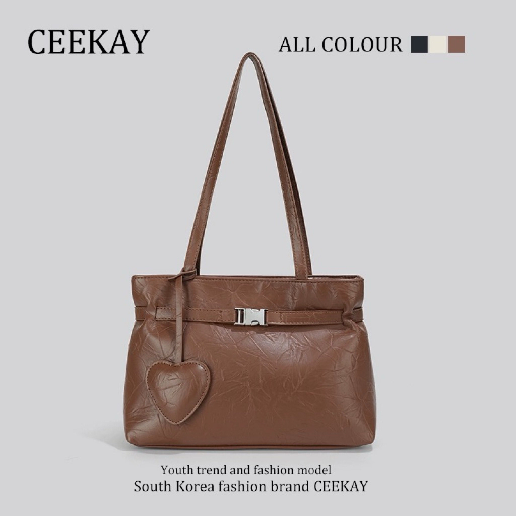 CEEKAY กระเป๋าสะพายไหล่ดีไซน์มินิมอล เรียบหรู ดูแพง ✔ ช่องกว้างจุของได้เยอะ ใส่ iPad / โทรศัพท์ / ขอ