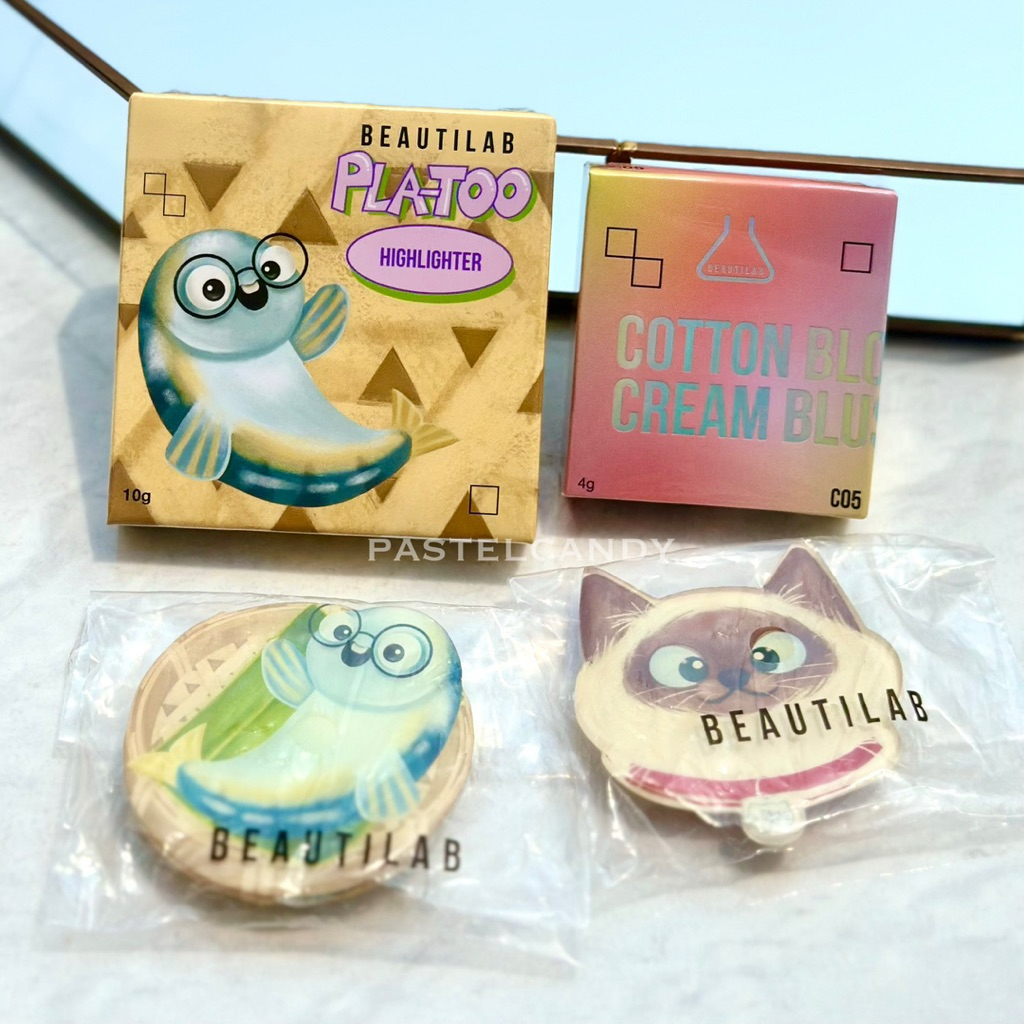 SALE🔥แท้💯% Beautilab Pla-Too Highlighter พาเลทไฮไลท์/Cotton Bloom Cream Blush บลัชออน/ Griptok ติดเค