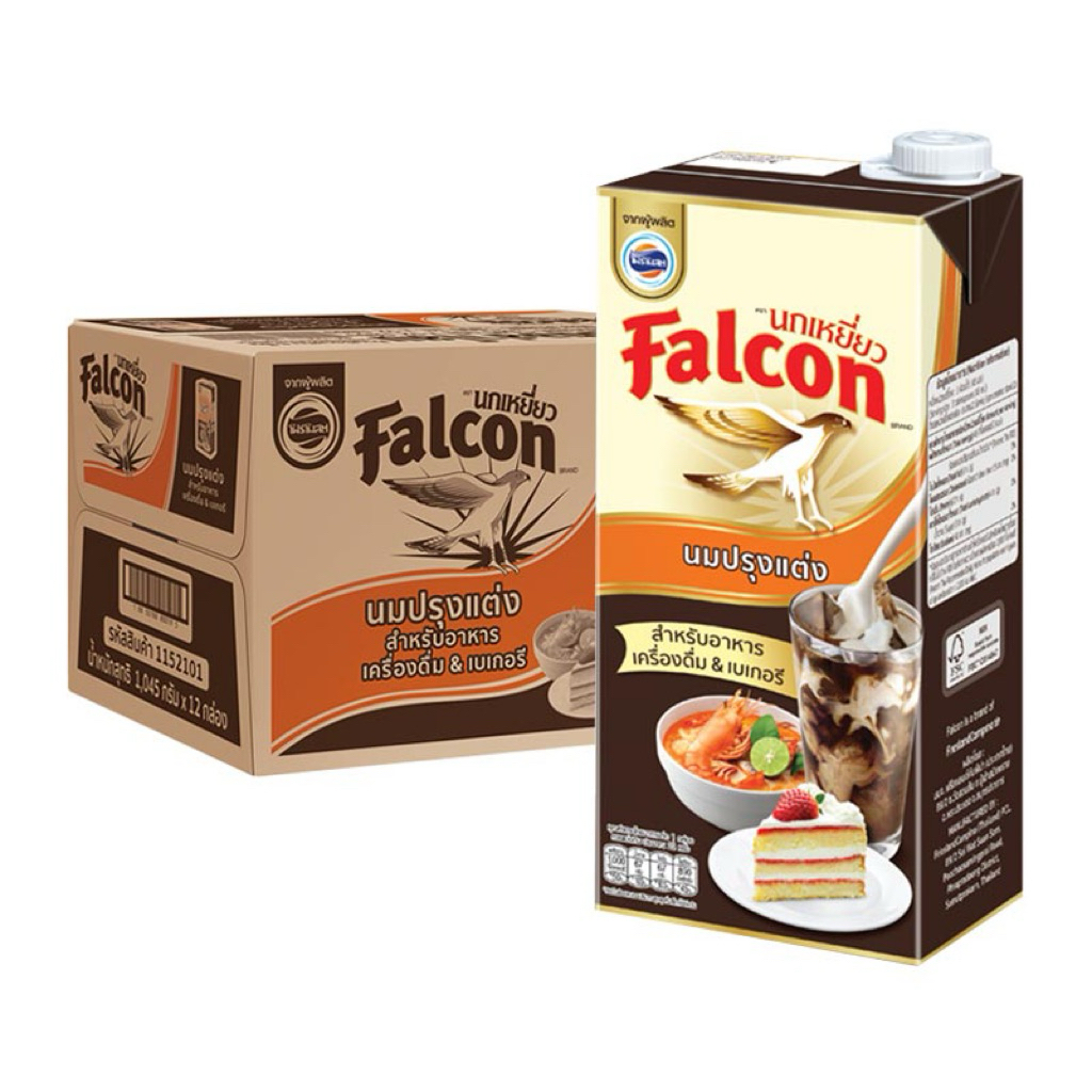 นมสดกล่องปรุงแต่ง ตรานกเหยี่ยว 1000ml falcon