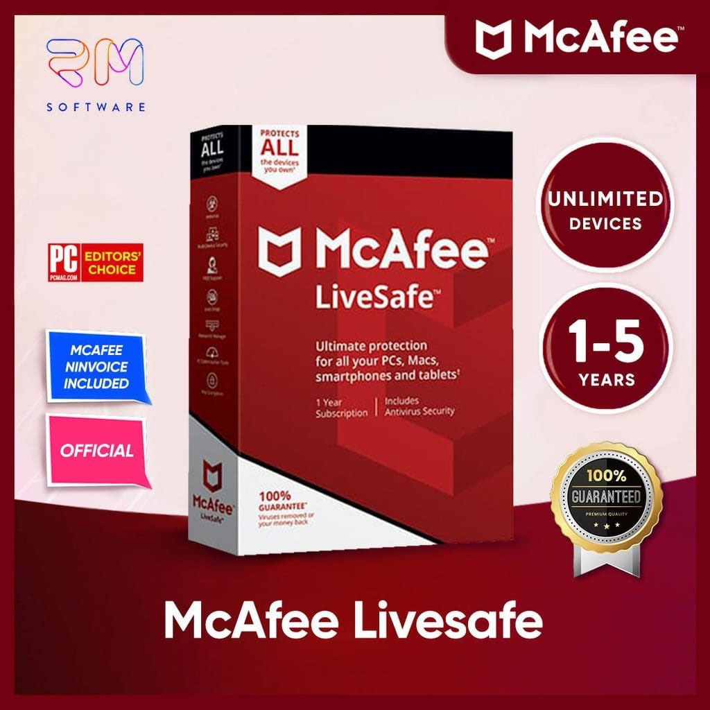 Genuine McAfee Livesafe | ORIGINAL McAfee LiveSafe | Unlimited Device