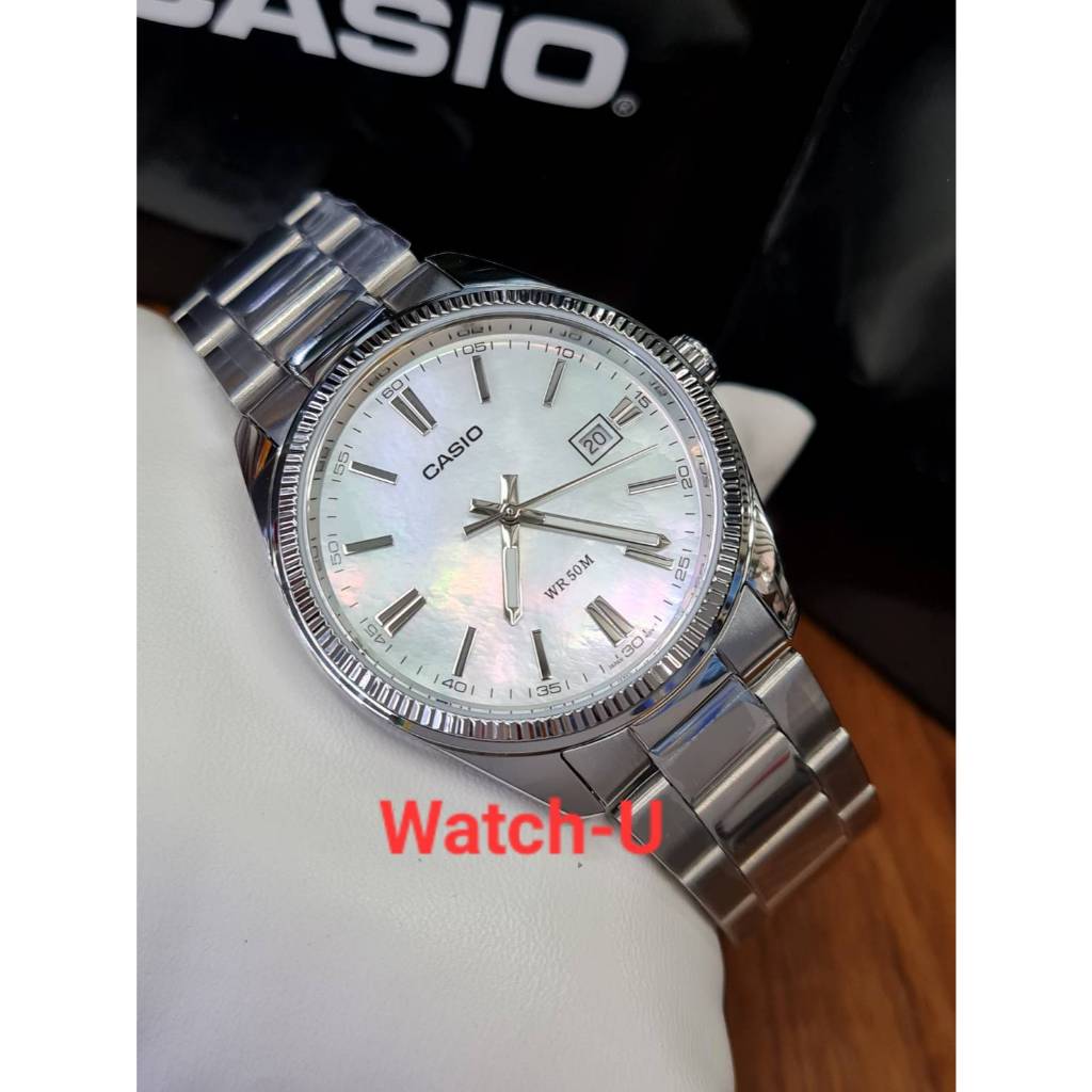 นาฬิกา CASIO Standard Analog ขอบหยัก สายสแตนเลส รุ่น MTP-1302DS-7A / MTP-1302DS-7