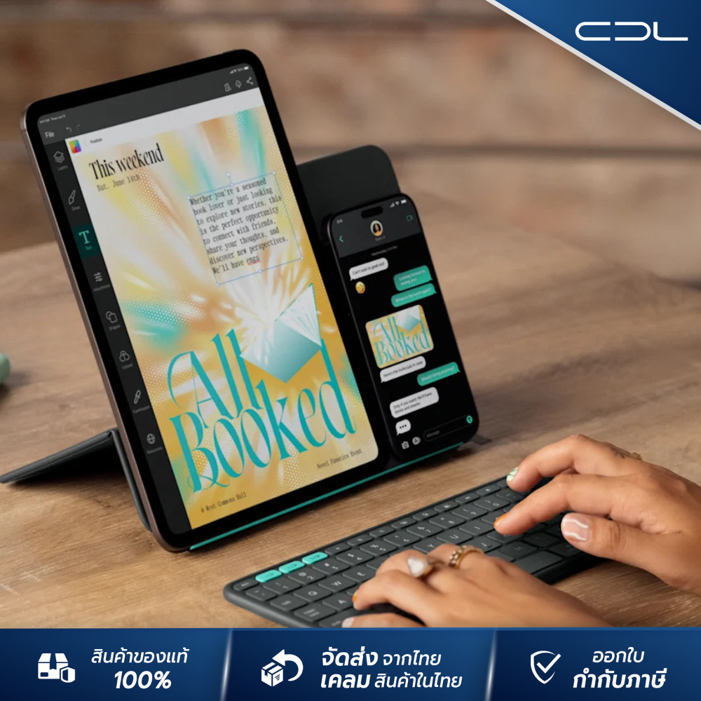 เคสคีย์บอร์ด Logitech Flip Folio for iPad Pro 11 นิ้ว (M4), สำหรับ iPad Air 11 นิ้ว M2/M3, iPad Air 