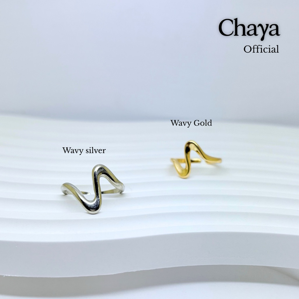 Chaya - Wavy Ring แหวนมินิมอล โค้งทรงคลื่น