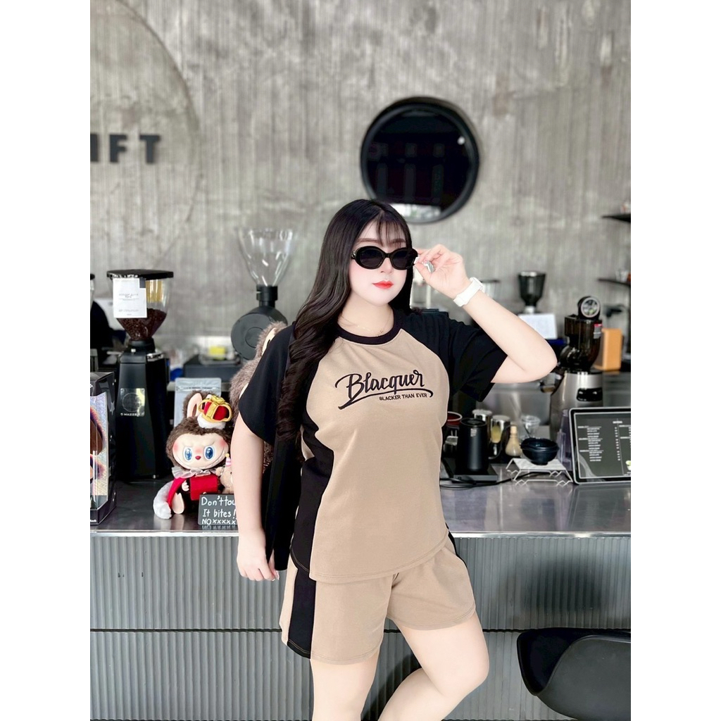 Blacquer ชุดเซ็ท 2 ชิ้น กางเกงขาสั้น เสื้อคอกลมปัก ผ้าวูลเวฟ - รูปที่ 2