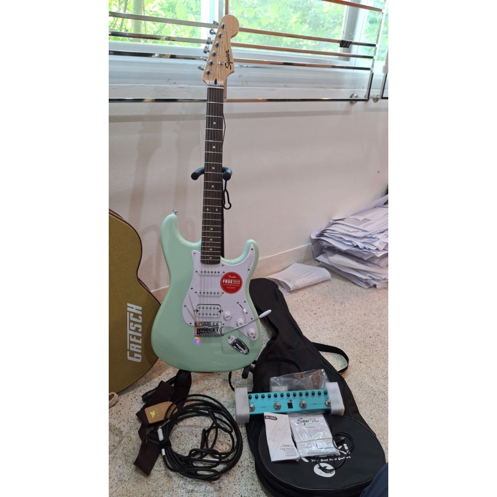 กีต้าร์ไฟฟ้า squier sonic +มัลติเอฟเฟค TANK-G