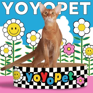 yoyopet : New!! ที่ลับเล็บแมว หนาพิเศษ ลายน่ารัก ของเล่นแมวพร้อมนอน 2in1 เหมียวสนุก ฟินๆ นอนสบาย