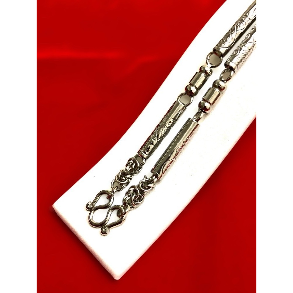 N003 สร้อยคอ ผู้ชาย สแตนเลสแท้ ลายยันต์ ยาว 26 นิ้ว แขวนห้อยพระ 1-10องค์ - รูปที่ 6