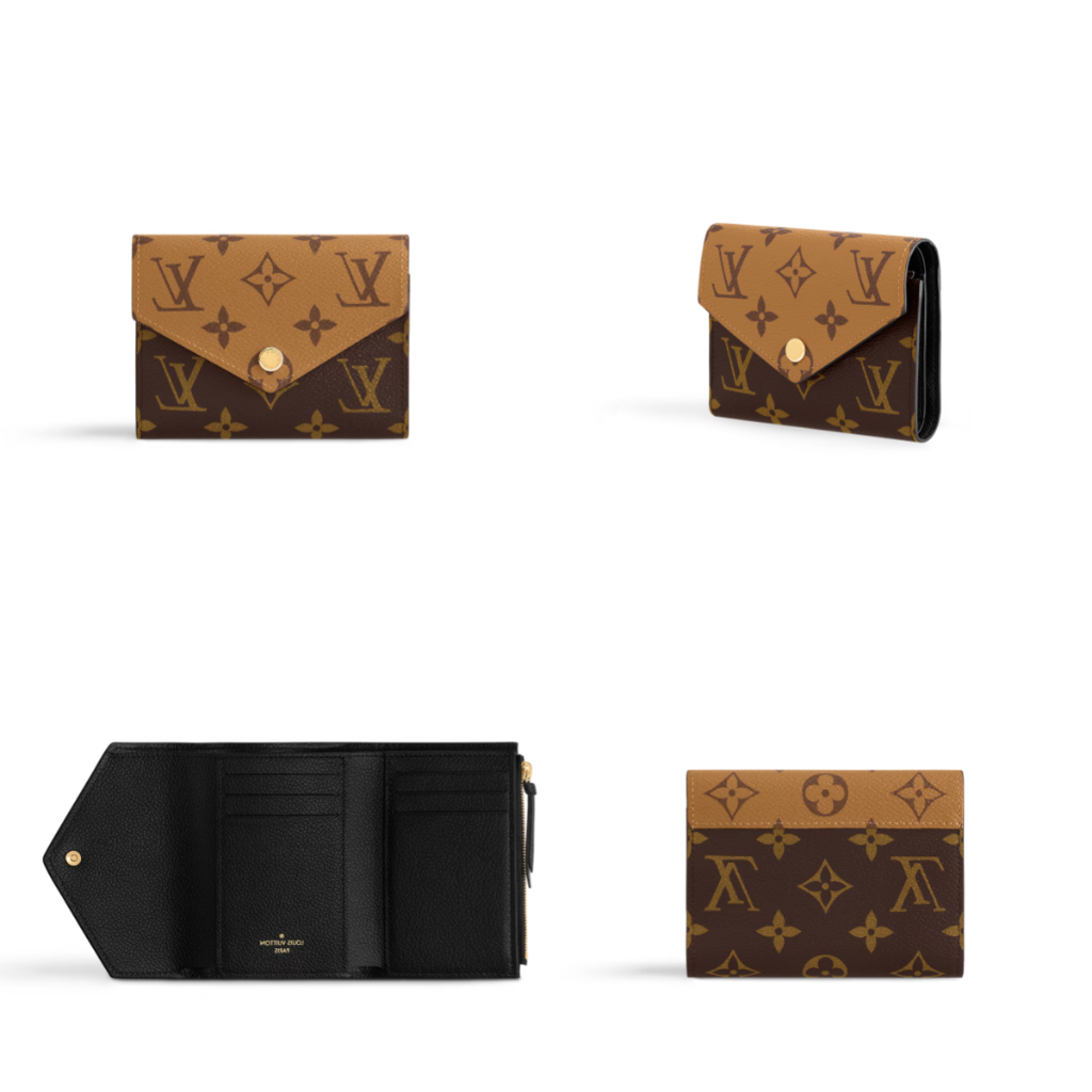 Pre order ราคา3600 LLL M81557 กระเป๋าสตางค์ Color-block short coin purse หนังแท้ Canvas Size13*9.5*1