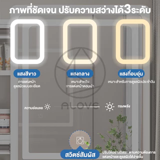 ALOVE LEDโต๊ะเครื่องแป้งไม้ 80CMลิ้นชักหลายชั้น หลากหลายฟังก์ชั่น โต๊ะเครื่องแต่งหน้า การประกอบอย่างง่าย Dressing Table