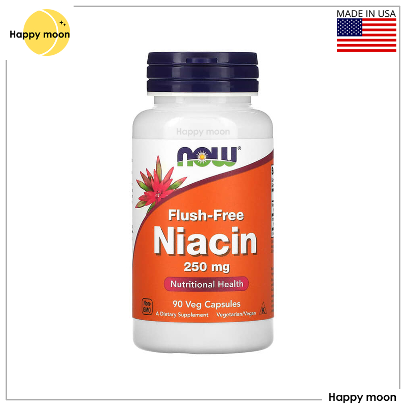 NOW Foods, Flush-Free Niacin, 250 mg, 90 Veg Capsules