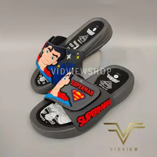 VIDVIEW มีส่งด่วน รองเท้าแตะเด็กชาย Adda 31RB1 Superman ปรับสายได้ แบบสวม ไซส์ 25-35