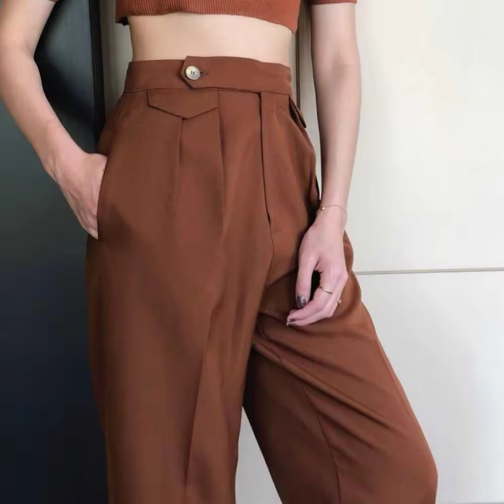 VIRGINx brass pants in brick size s สภาพดีมาก