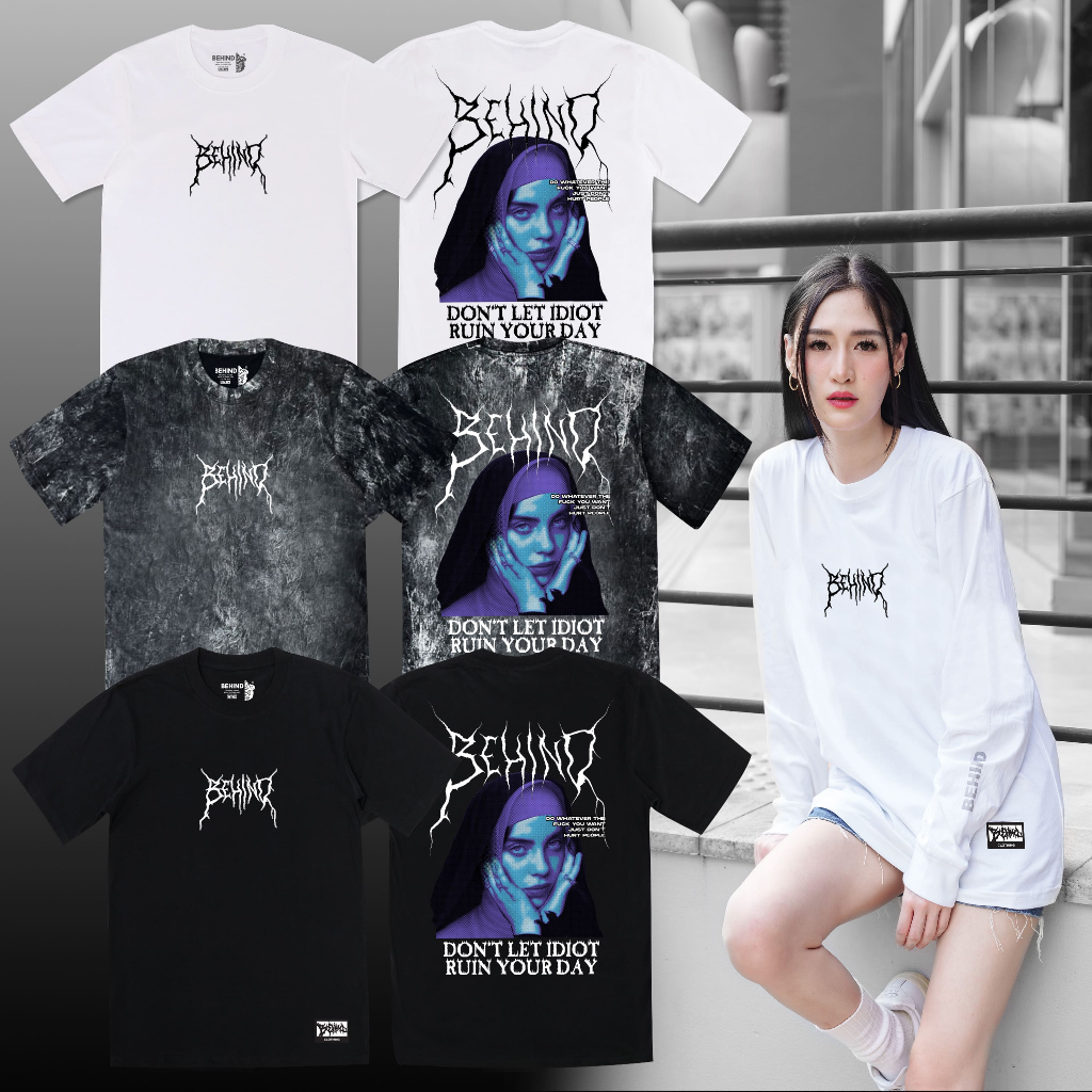 BEHIND เสื้อยืด “ DO WHATEVER YOU WANT “ แขนสั้น แนวสตรีท Oversize เสื้อยืดชาย หญิง
