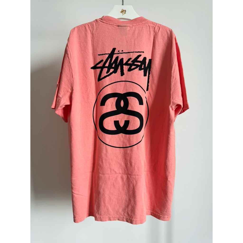 [ของแท้] STÜSSY STOCK LINK TEE PIGMENT DYED SHERBERT (US) พร้อมส่ง
