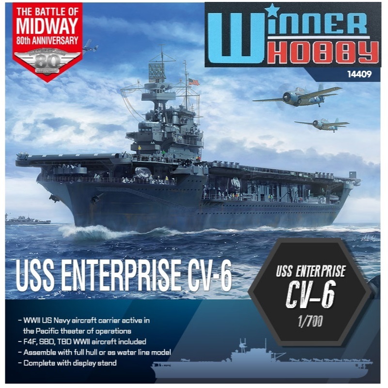 Academy 14409 USS Enterprise CV-6 scale 1/700