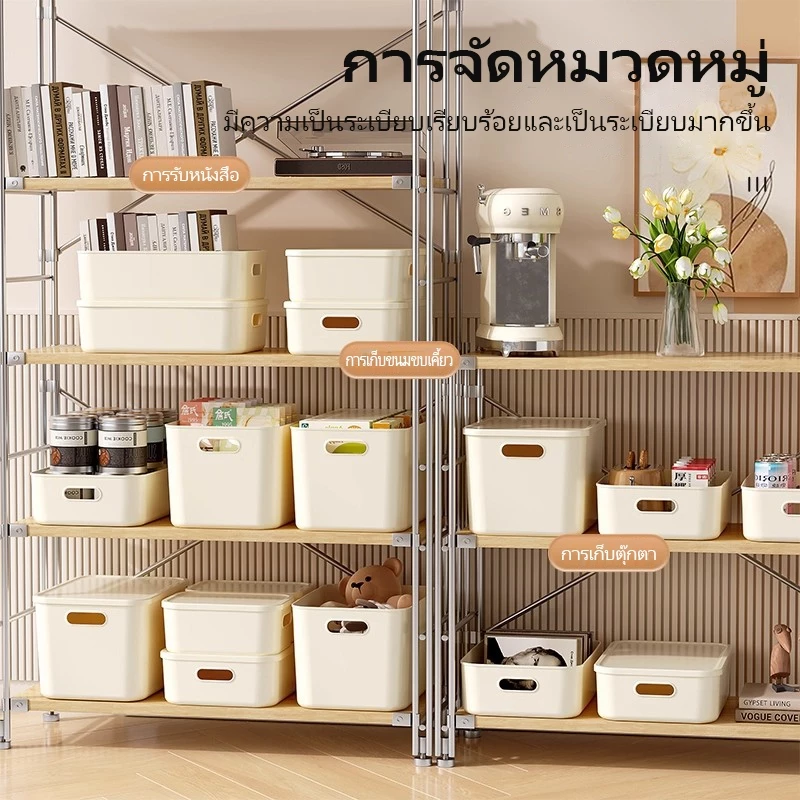 AIMO กล่องใส่ของ กล่องพลาสติก กล่องเก็บของ ใส่เครื่องสำอาง กล่องพลาสติกพร้อมฝาปิด ประหยัดพื้นที่ BOX thumbnail 6