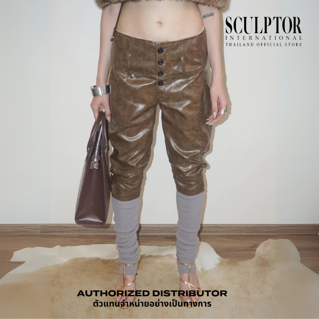 SCULPTOR® กางเกง Capri Faux Leather Pants