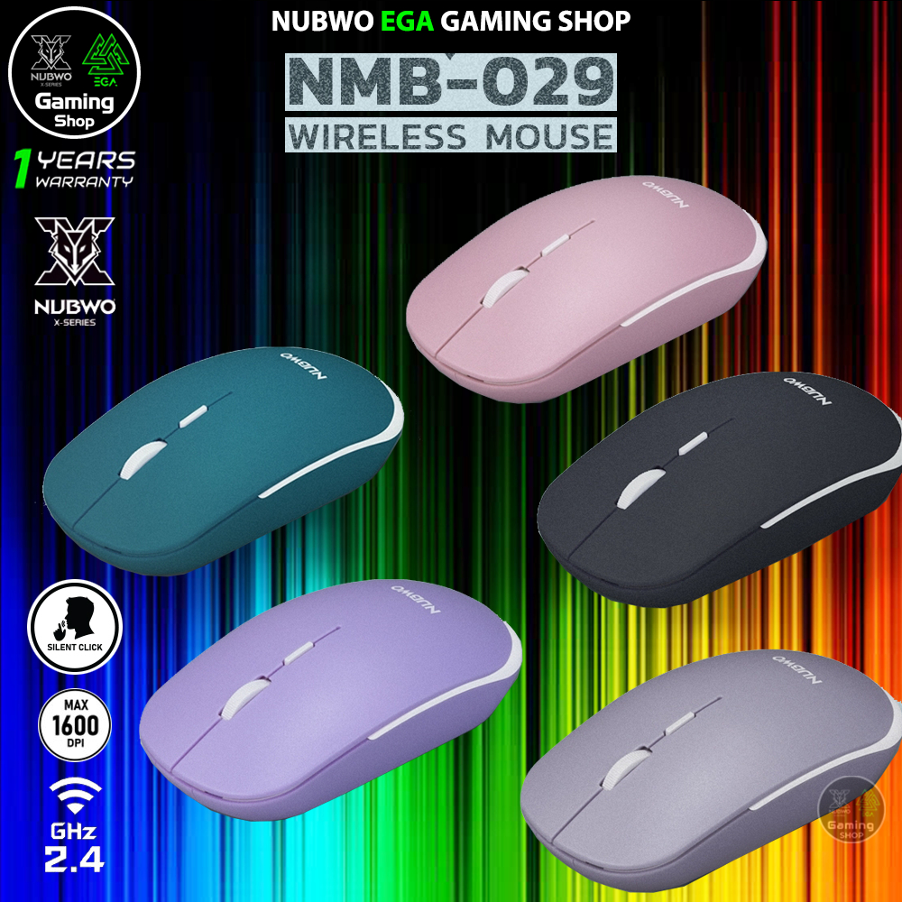 🎮 GAMING NUBWO NMB029 SILENT WIRELESS MOUSE เมาส์ ไร้สาย 2.4G ปรับ DPI ได้ เสียงเงียบ NMB-029