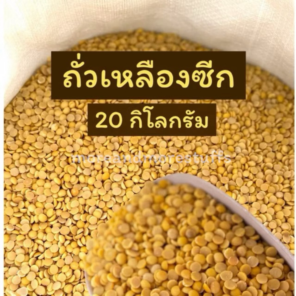 ถั่วเหลืองซีก (20 กิโลกรัม) ถั่วเหลืองทำน้ำเต้าหู้ ถั่วเหลือง