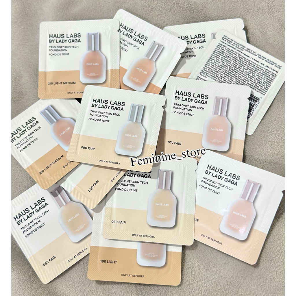 Haus Labs Triclone Skin Tech Foundation 1ml แบบซอง รูปสวอชจริงทักแชทค่ะ