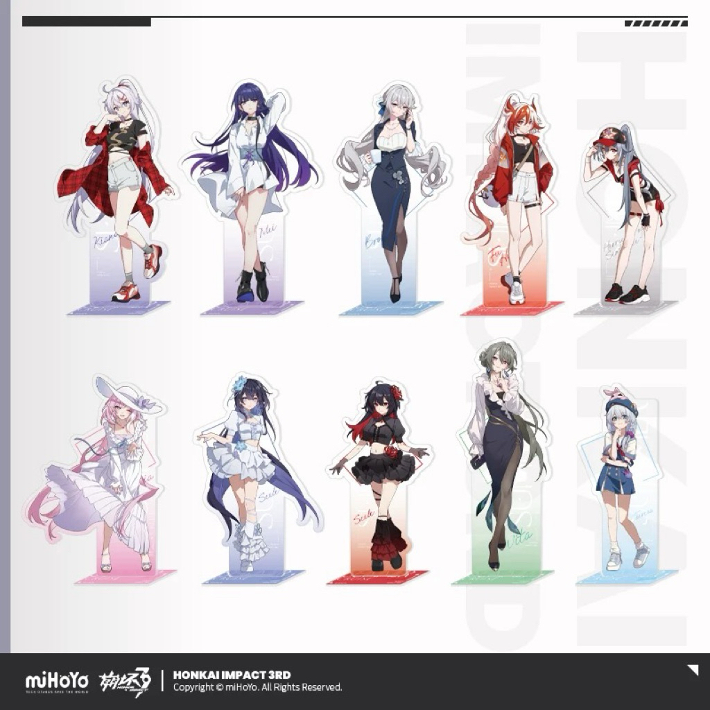 [พร้อมส่ง] offcial แท้  Elysia/Kiana/Mei/Vita/Bronya Honkai impact Mihoyo