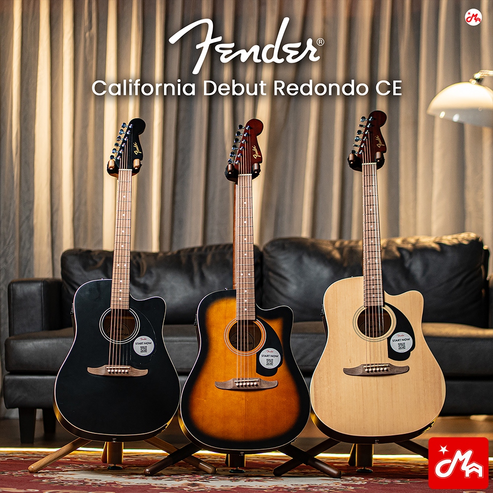 Fender California Debut Redondo CE กีตาร์โปร่งไฟฟ้า/กีต้าร์โปร่ง Electric Acoustic Guitar