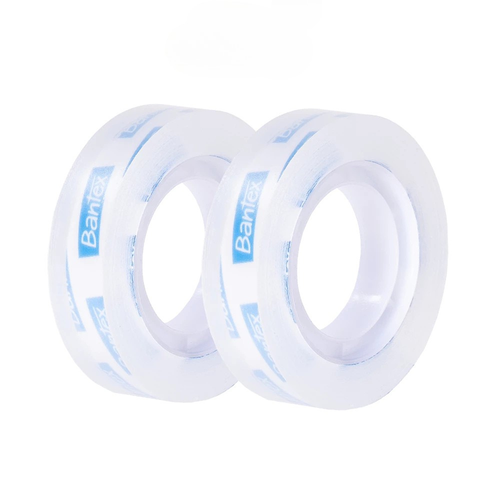 Bantex เทปใส เทปกาว กว้าง 12 มิล 38 ไมครอน แพ็ค 2 ม้วน ติดทน สะดวกใช้งาน ฉีกง่าย Tape Transparent