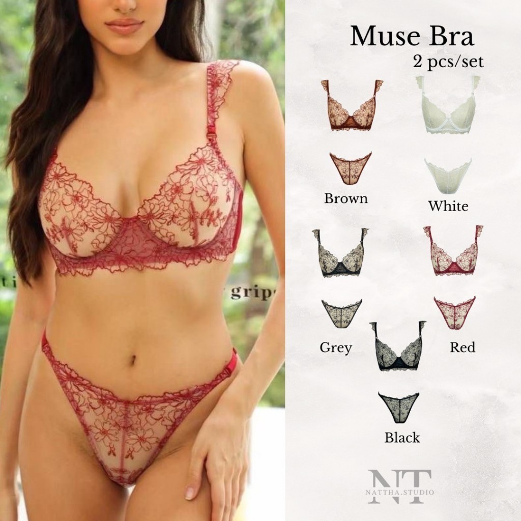 Nattha.Studio / Muse bra set 5592 เฉพาะชุดชั้นใน + กางเกงชั้นใน ผู้หญิง  Women Lady Clothing เสื้อผ้า Underwear