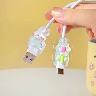 สำหรับ แอนดรอยด์ Type-c/Micro ที่กันสายหัก ลายการ์ตูน cable protector สำหรับ สายชาร์จ Android Type-c/Micro Cable Bite