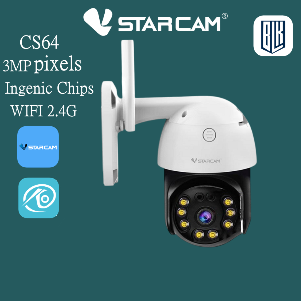 Vstarcam CS64 CS96PRO กล้องวงจรปิดไร้สาย Outdoor ความละเอียด 3MP(1296P)