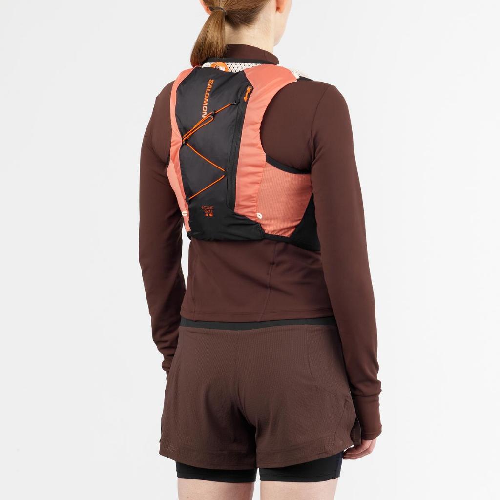 SALOMON ACTIVE SKIN 4 SET Women's Running Vest เป้น้ำวิ่งเทรล + ขวดน้ำนิ่ม 500ml x 2 ขวด LC2663100 Official Store — صورة 3