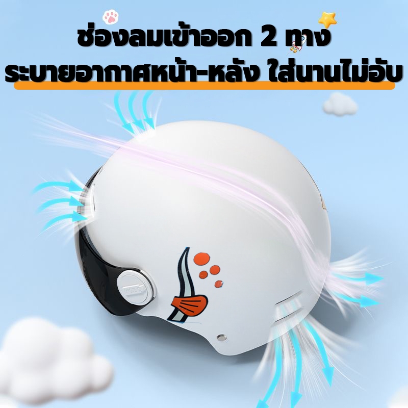 【รุ่นใหม่】หมวกกันนอคเด็ก 2-12 ปี รูปแบบน่ารัก  ABSวัสดุ ปกป้องศีรษะเด็กได้ดียิ่งขึ้น หมวกกันน็อกเด็ก หมวกกันน็อคเทๆ - รูปที่ 6