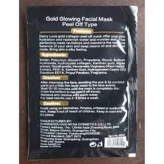 มาส์ก kakaziyan-bio collagen face mask/มาส์กหน้าทองคำ (LIVE PRP)