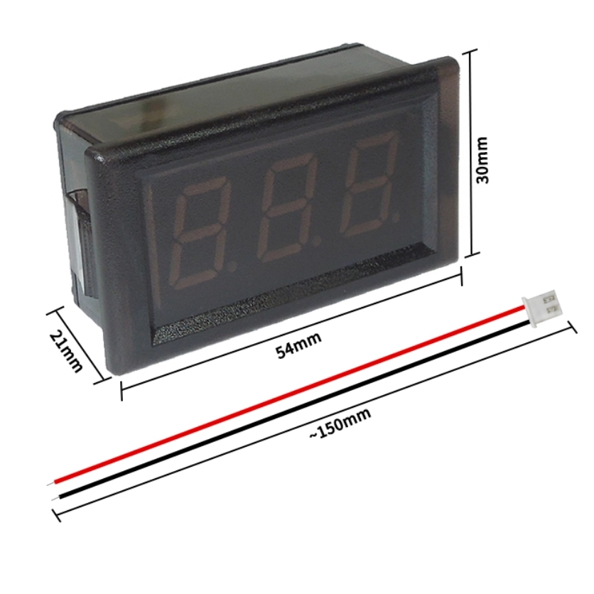 รุ่นใหม่ DC Volt meter 14-600V จอดิจิตอล 0.56 นิ้ว ไม่ต้องใช้ไฟเลี้ยง