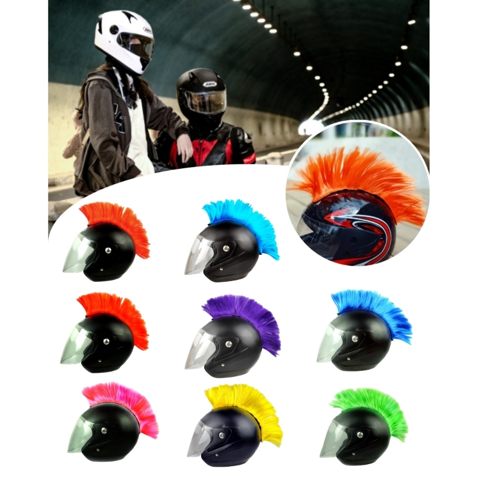 Helmet Wig, Helmet Decoration, Mohawk Wig