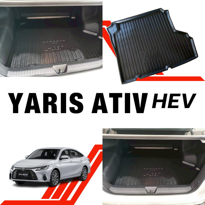 ถาดท้ายรถยนต์ Toyota Yaris ATIV HEV 2025 ถาดวางสัมภาระท้ายรถ ATIV HYBRID เข้ารูปตรงรุ่น ไม่มีกลิ่น - รูปที่ 2