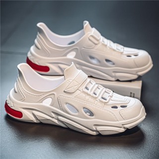 TIKP3 รองเท้าแตะชาย หนา ทนทาน ดีไซน์ทูโทน ลื่นไถลน้อย ระบายอ…