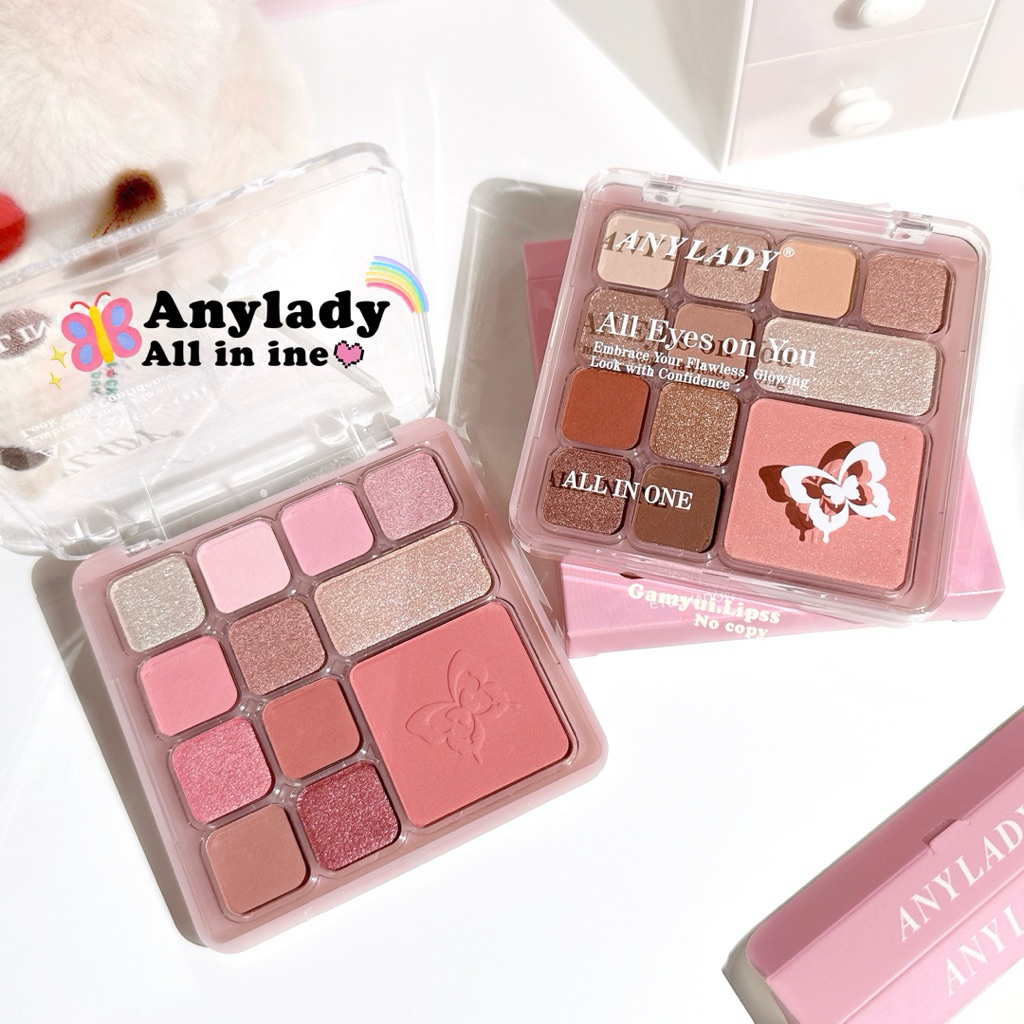 พาเลตอายแชโดว์ 🦋Anylady butterfly All in one eyeshadow palette ꢤꢆ ⊹ ࣪ ˖