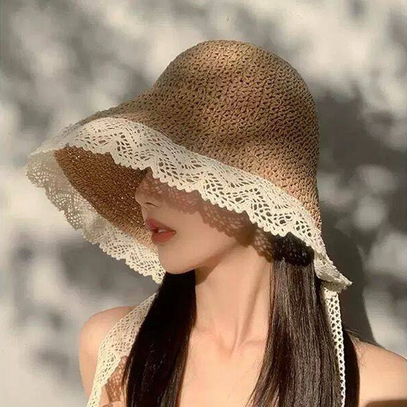 หมวกสาน Sunshine  หมวกปีกกว้าง (B47) - รูปที่ 7