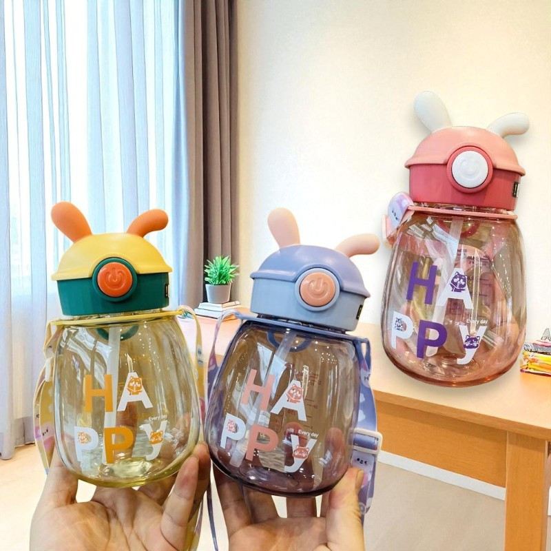 Eitems กระติกน้ำ ขวดน้ำ ลายหูกระรอก สายคล้องคอ ปรับได้ รูปที่ 7