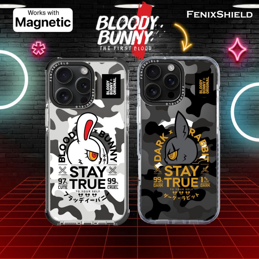 เคส FenixShield x Bloody Bunny [ STAY TRUE ] สำหรับ iPhone iPhone 16 / 15 / 14 / 13 / Plus / Pro / Max