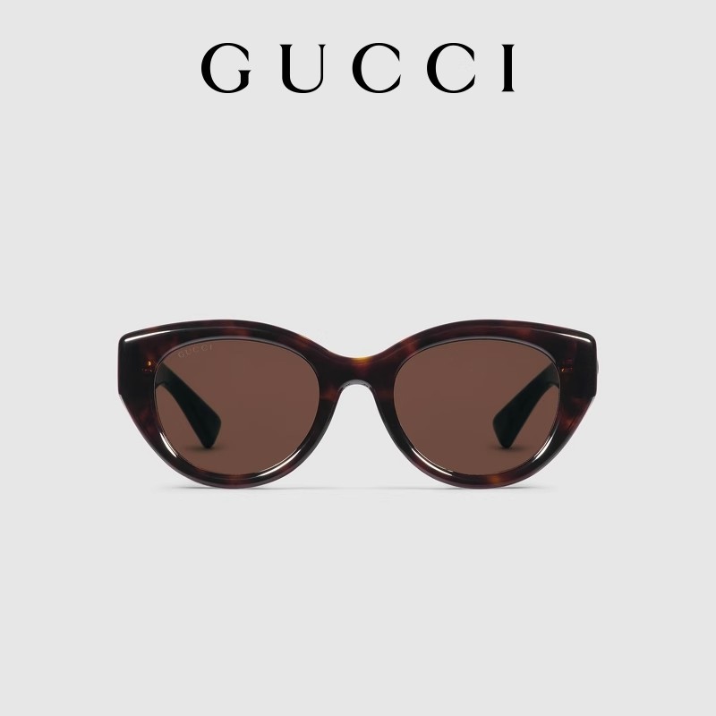 GUCCI Gucci กรอบจมูกต่ำออกแบบพอดีแว่นกันแดด