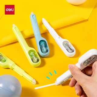 เทปลบคำผิดคอยาว Deli รุ่น X01 ยาว 6m จับถนัดมือ ใช้งานสะดวก Liquid Tape (คละสีด้าม/จำหน่าย 1 ชิ้น)