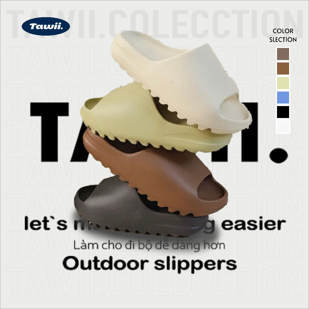 Tawii. รองเท้าแตะ รองเท้ามะพร้าว ใส่สบาย วัสดุ EVA รองเท้าชายหาด ยูนิเซ็กส์