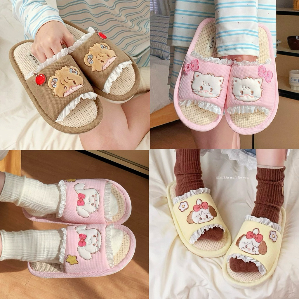 พร้อมส่ง💘รองเท้า Mikko มิกโกะ เพื่อนรัก น่ารัก สลิปเปอร์ขนนุ่ม รองเท้าใส่ในห้อง รองเท้าน่ารัก สไตล์เกาหลี 49081