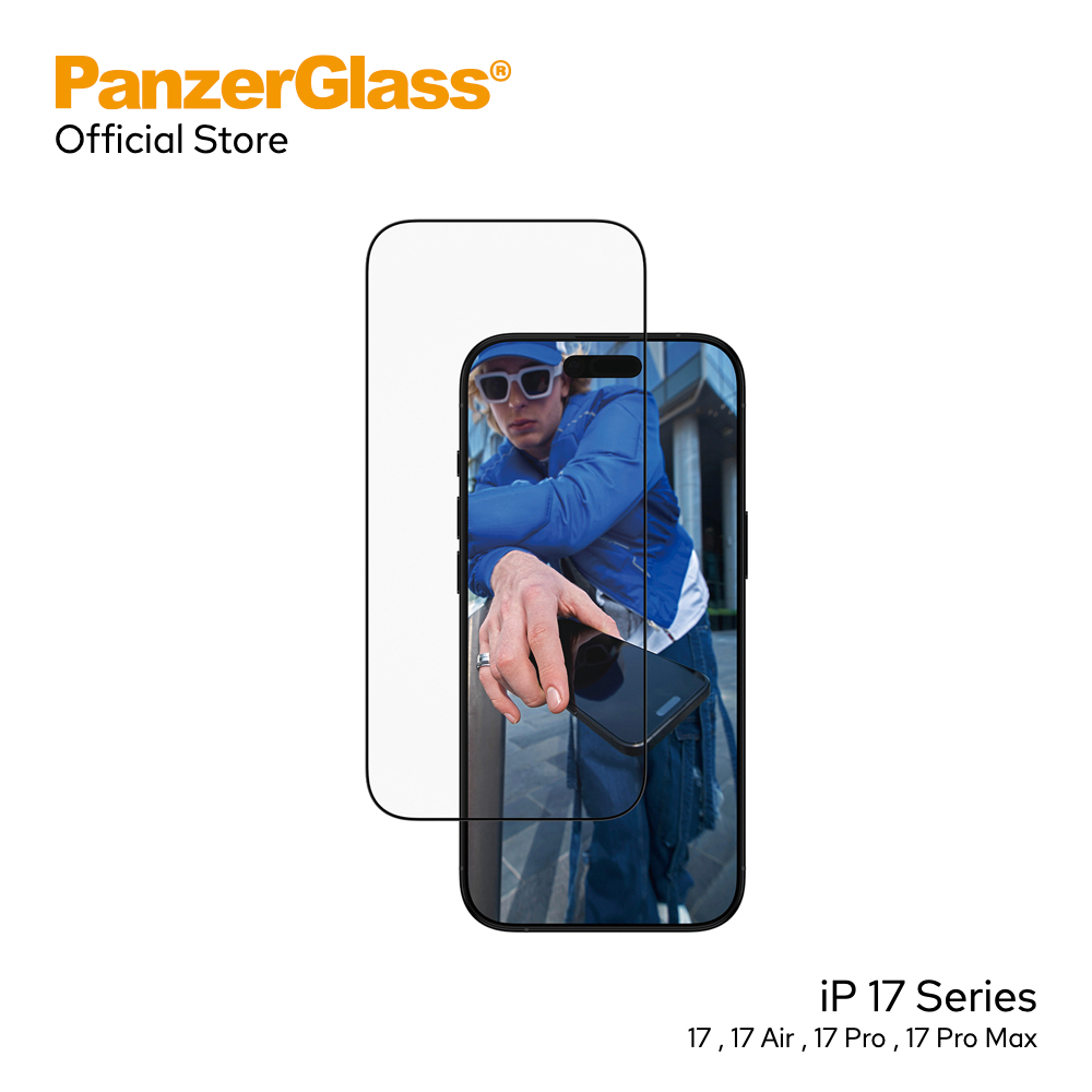 PanzerGlass ฟิล์มกระจกกันรอย Ultra Wide Fit for iP 17 Series