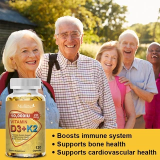 MULITTEA Vitamin D3 K2 Capsules เสริมสร้างกระดูกและส่งเสริมสุขภาพหัวใจและหลอดเลือด（วิตามินดี3 เค2）